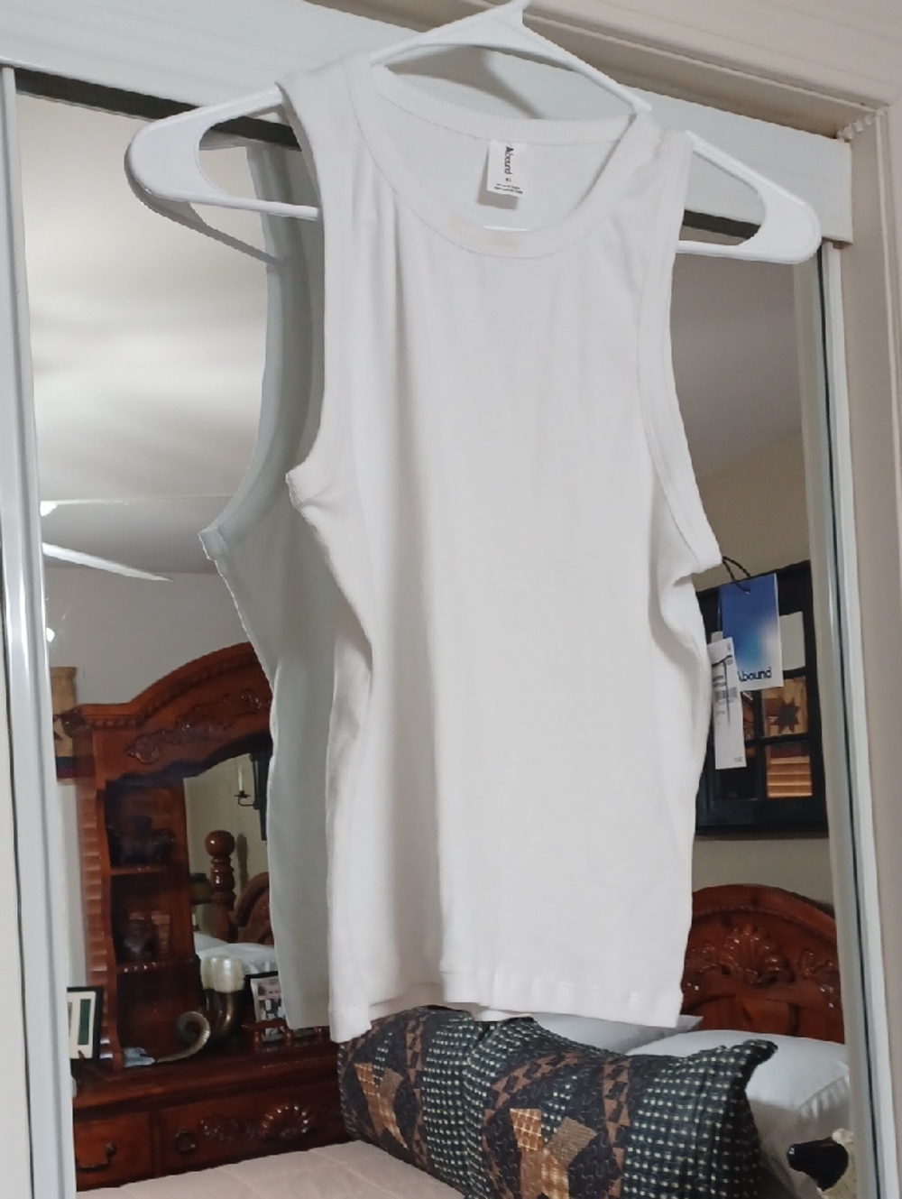 Abound White Ribbed Crewneck Tank